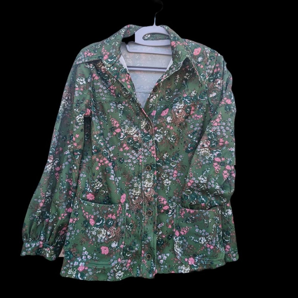 Green Polyester L/S Top